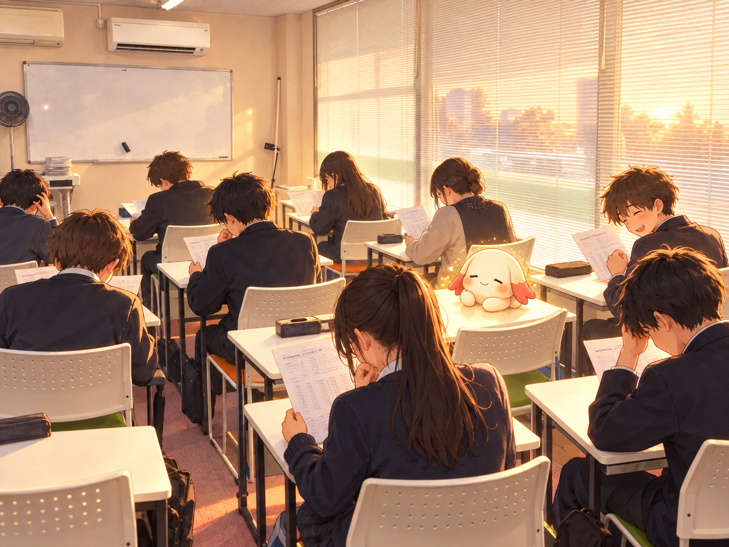 夕暮れの教室、結果と寄り添うテラス